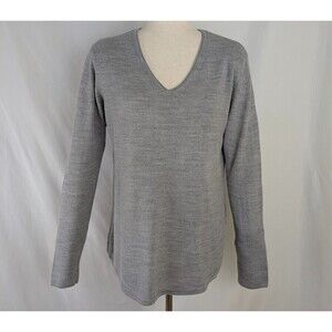 Marled Reunited Clothing Women’s LG Gray V-Neck Long Sleeve Sweater